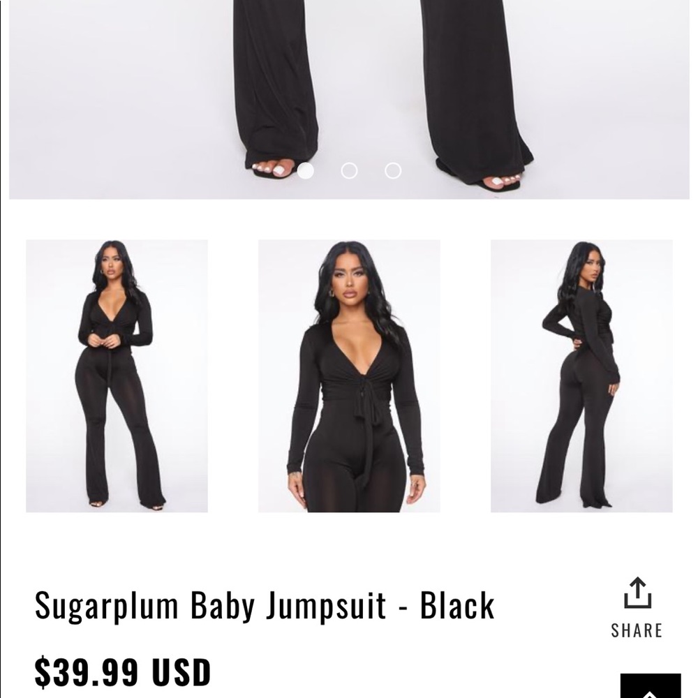 Black Fashion Nova Jumpsuit